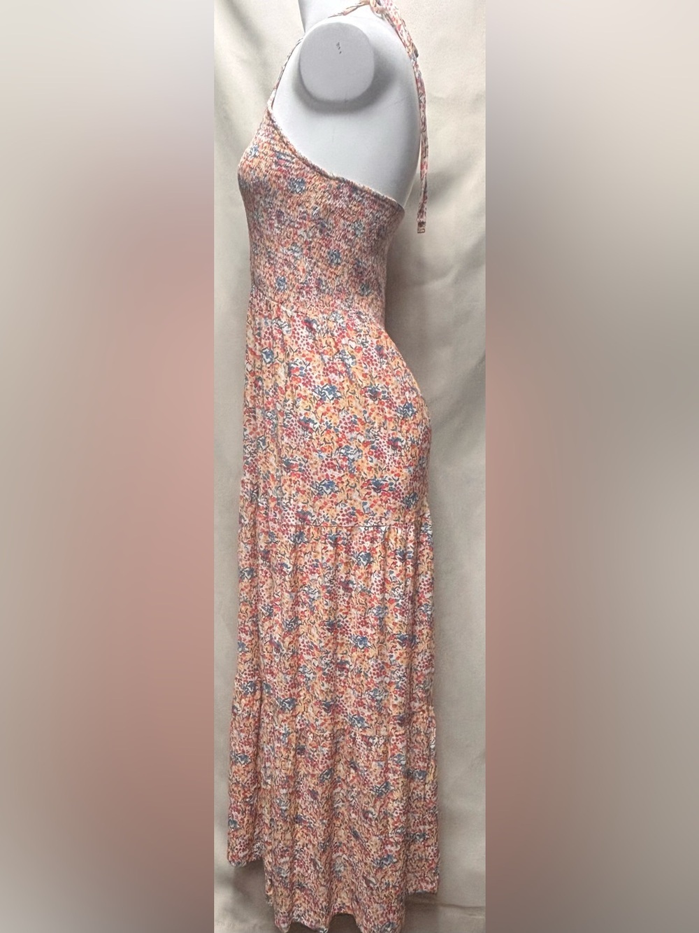 Nation LA Kira Smock Halter Floral Dress Size Medium NWT 100% Pima Cotton - Picture 9 of 11
